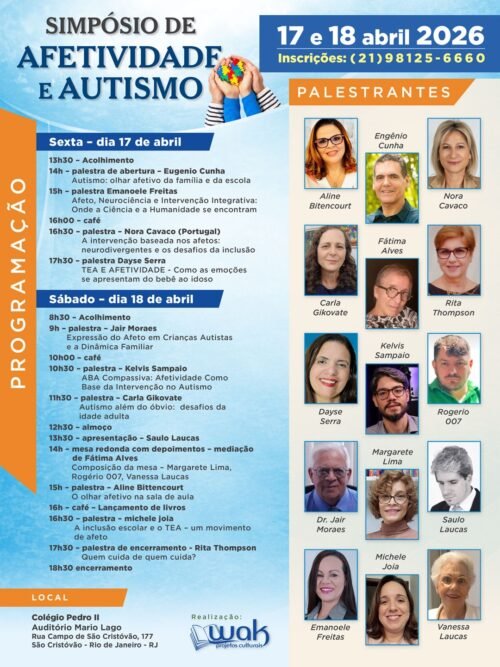 SIMPÓSIO DE AFETIVIDADE E AUTISMO – Presencial Rio de Janeiro