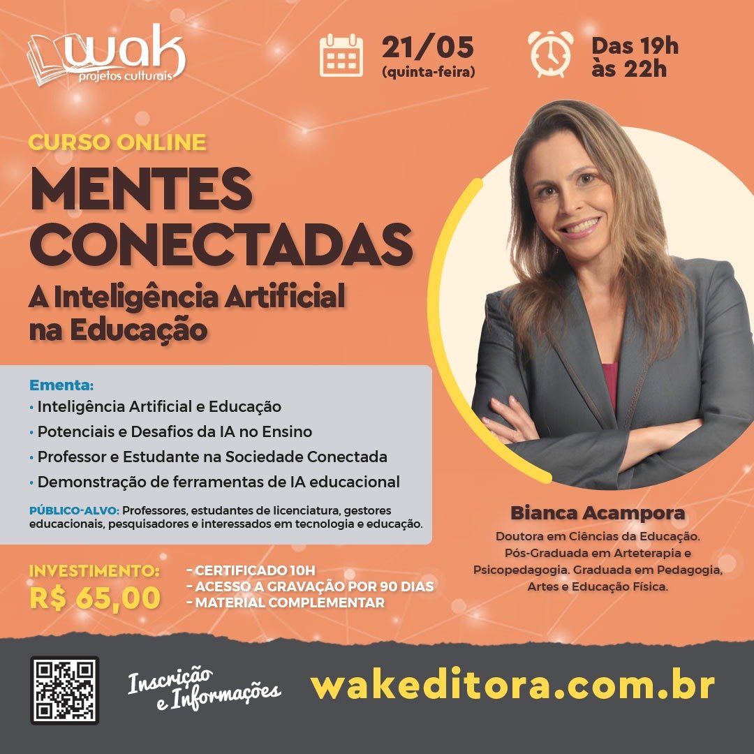 Curso on-line: Mentes Conectadas – A Inteligência Artificial na Educação - Bianca Acampora