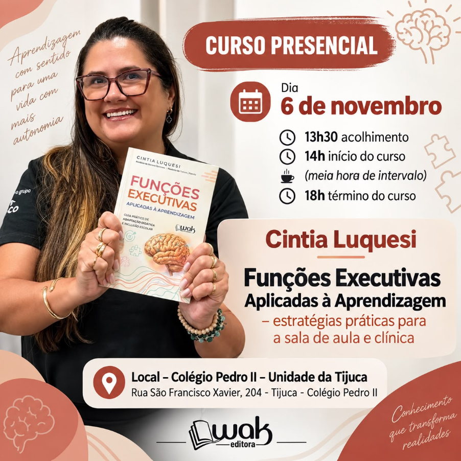 Curso Presencial:  Funções Executivas Aplicadas à Aprendizagem - Cintia Luquesi